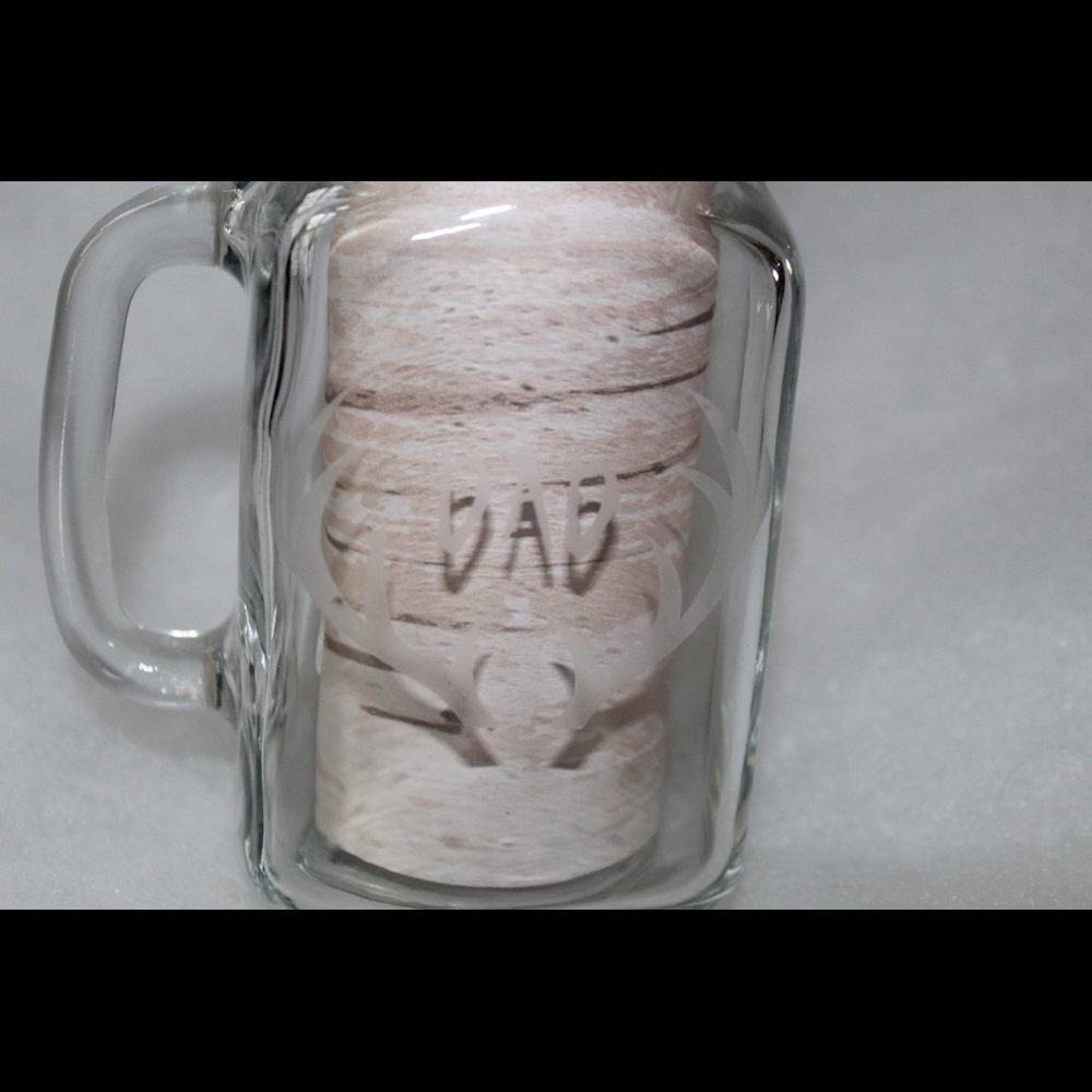 Personalized Antler Etched Glass